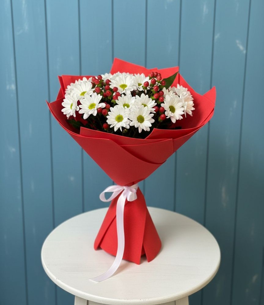 Букет цветов из: Хризантемы в Светлом