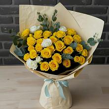 Букет цветов из:  Розы #REPLACE_PRED# Светлом