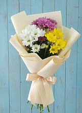 Букет цветов из:  Хризантемы #REPLACE_PRED# Светлом
