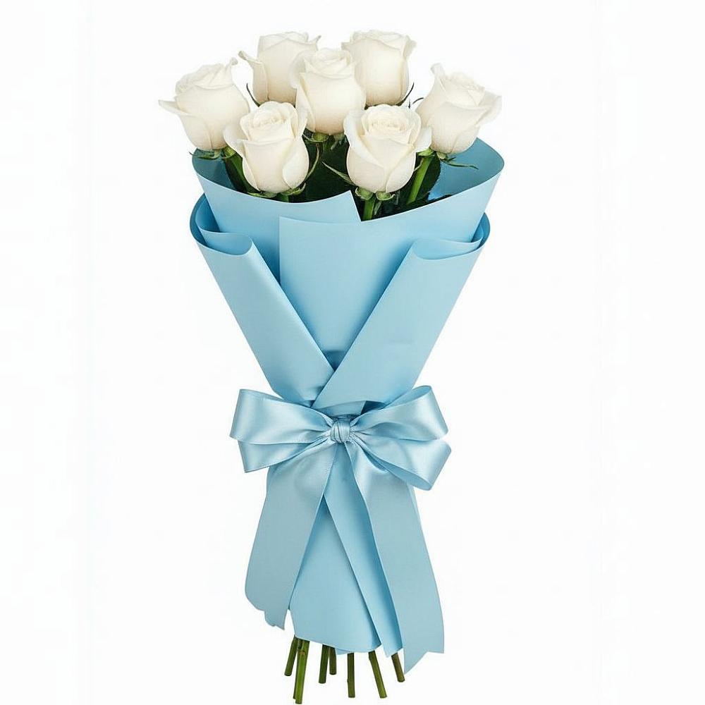 Букет 7 белых роз Проуд в Светлом