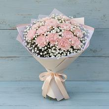 Букет цветов из:  Гвоздики #REPLACE_PRED# Светлом