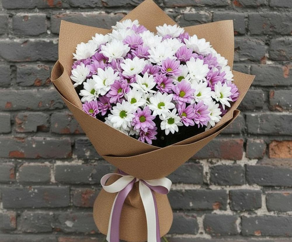 Букет цветов из: Хризантемы в Светлом