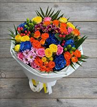 Букет цветов из:  Розы и Хризантемы в Светлом