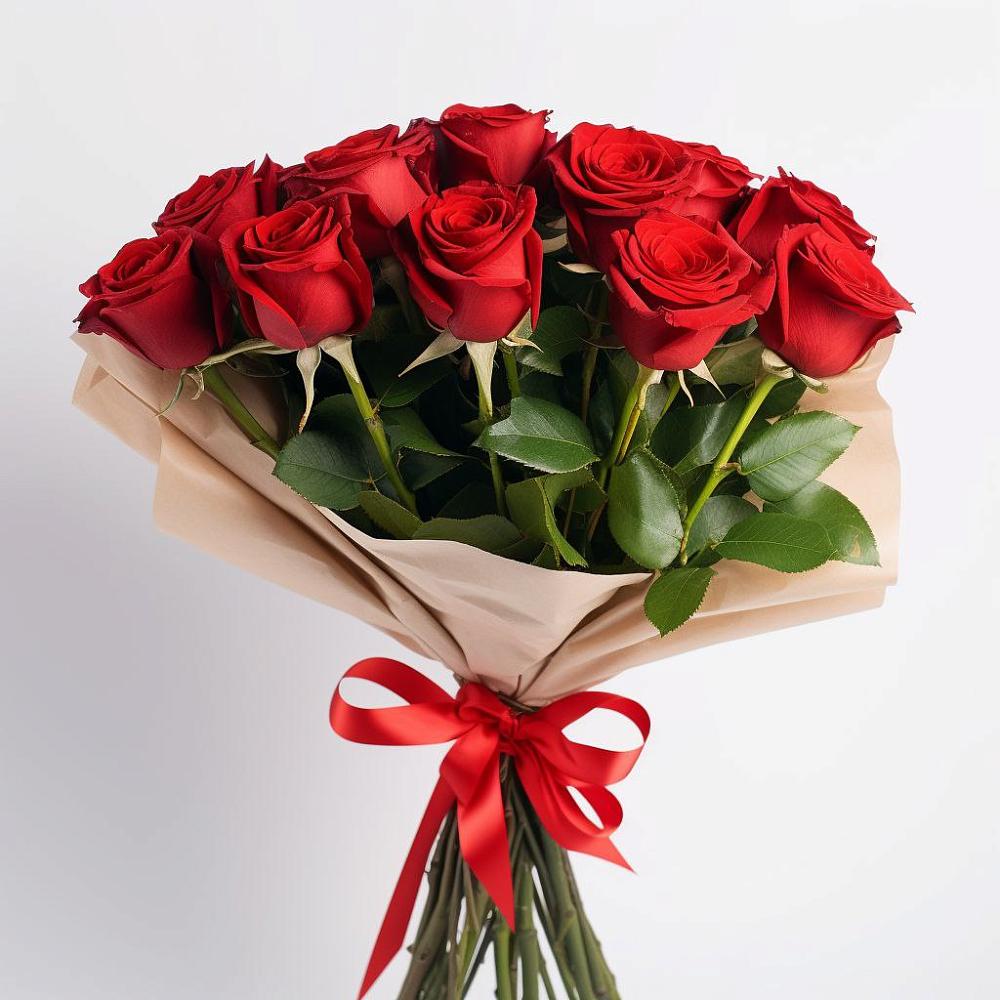 Букет 11 Красных роз Эдлесс Лав в Светлом